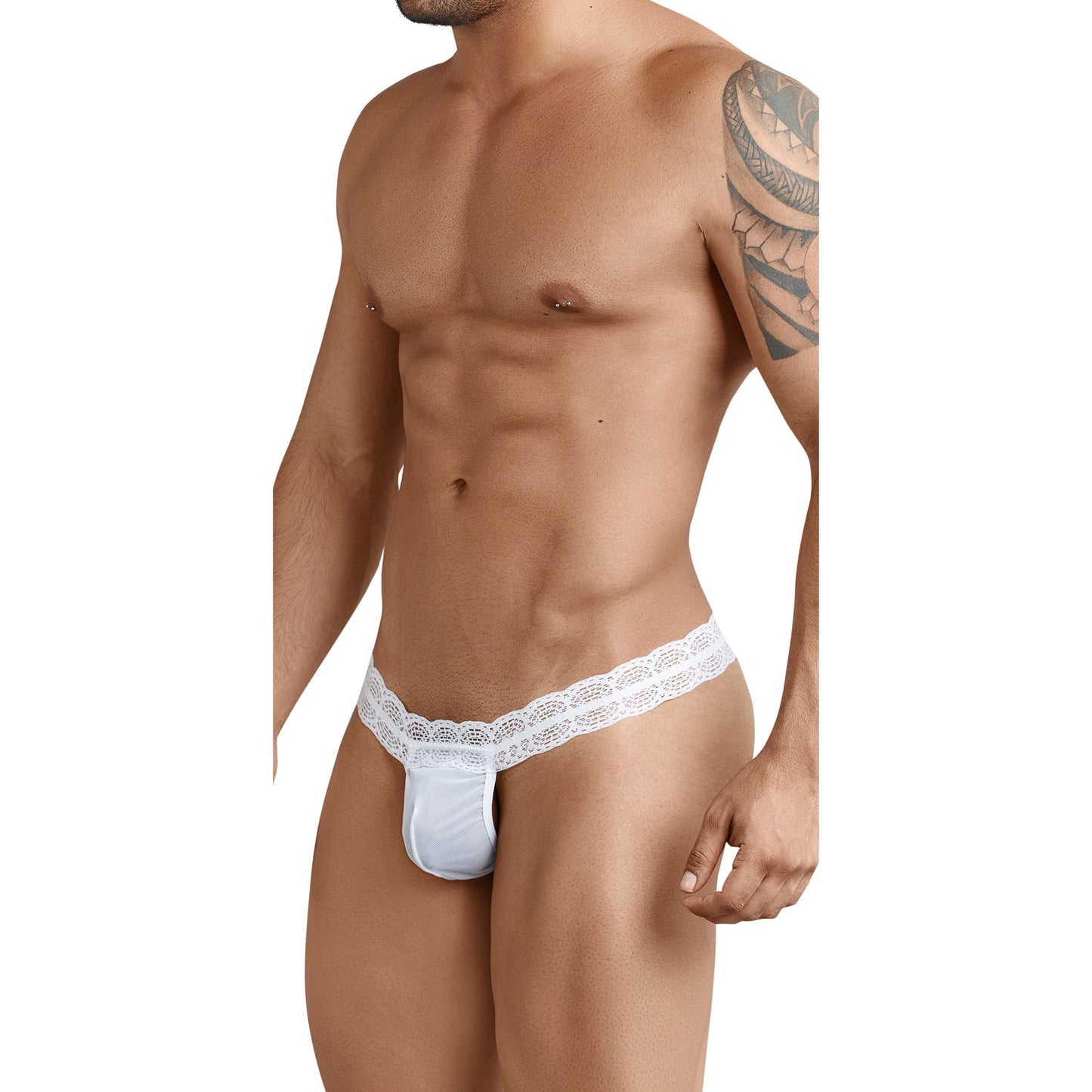 Thong Mens Lingerie for Men White ML-07147-WH