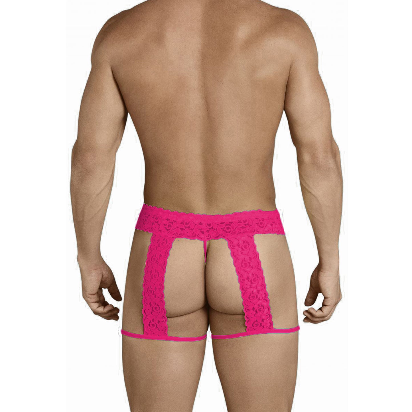 Garter Mens Lingerie for Men Black-Rose Pink ML-07369-BK-RPI