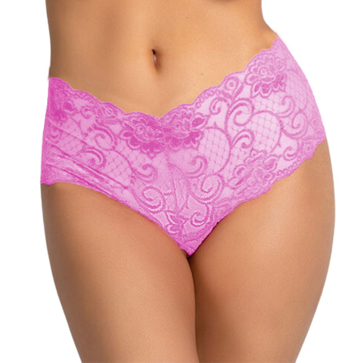 Yogalz Black Lace Hipster Plus Size Hipster Panty
