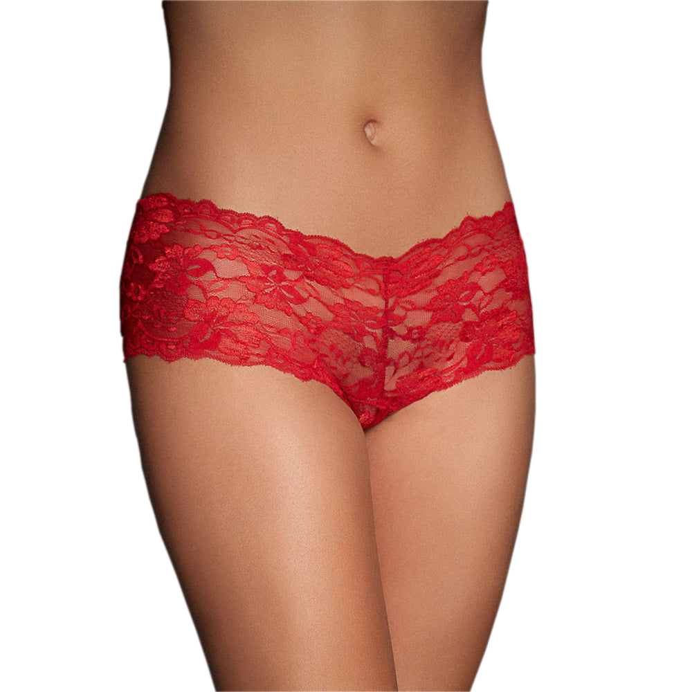 Yogalz Black Lace Hipster Plus Size Hipster Panty