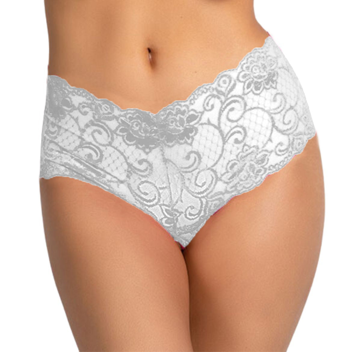 Yogalz Black Lace Hipster Plus Size Hipster Panty