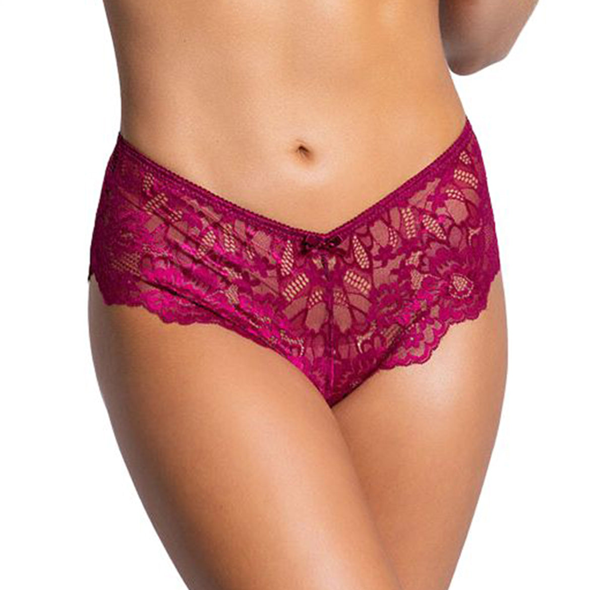 Yogalz Black Lace Hipster Plus Size Hipster Panty