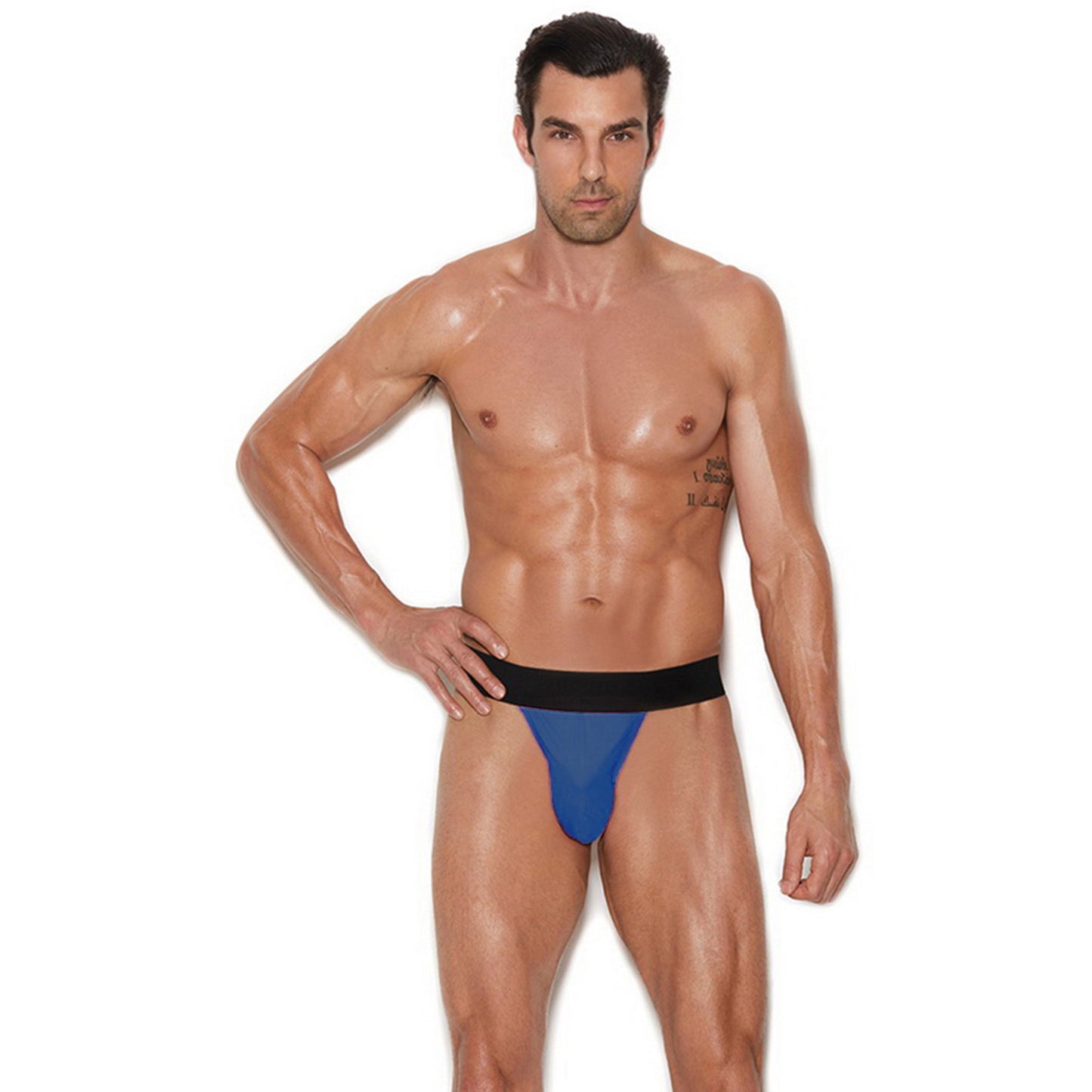 Thong Mens Lingerie for Men Navy Blue ML-07004-NBL