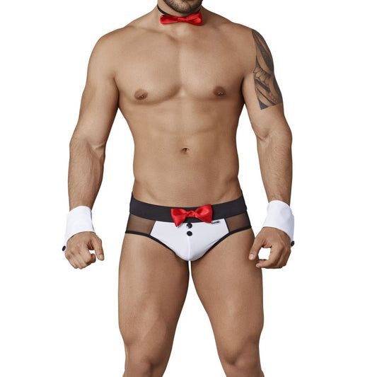 Costume Mens Lingerie for Men Black-White ML-07900-BK-WH